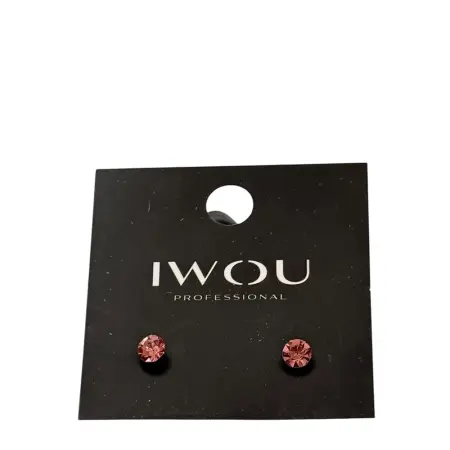 IWOU PROFESSIONAL Серьги гвоздики IWOU теплая роза 7мм - 1