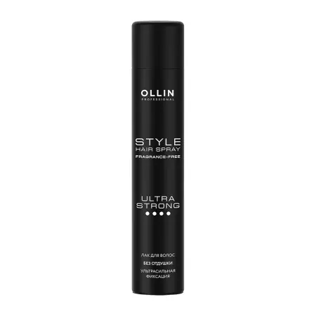 OLLIN PROFESSIONAL Лак ультрасильной фиксации без отдушки / STYLE 400 мл - 1