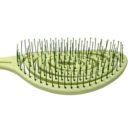 SOLOMEYA Био-расческа подвижная для волос, зеленая / Detangling Bio Hair Brush Green - 4