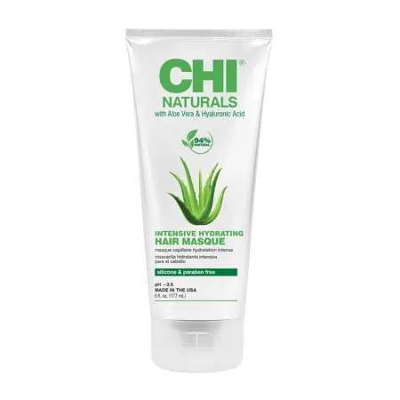 CHI Маска увлажняющая для волос с алоэ вера и гиалуроновой кислотой / CHI NATURALS INTENSIVE HYDRATING HAIR MASQUE 177 мл - 1