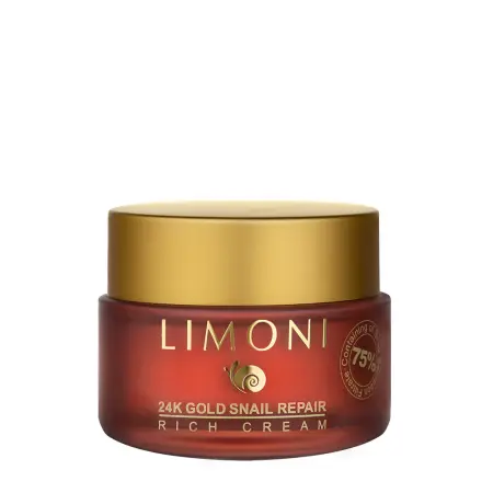 LIMONI Крем для лица с золотом и экстрактом слизи улитки / Snail Repair 24K Gold Rich Cream 50 мл - 1