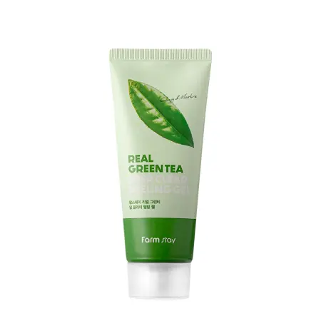 FARMSTAY Гель-скатка отшелушивающая для лица с зеленым чаем / Real Green Tea Deep Clear Peeling Gel 100 мл - 1