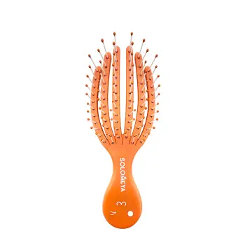 Расческа для сухих и влажных волос мини, оранжевый осьминог / Detangling Octopus Brush For Dry Hair And Wet Hair Mini Orange