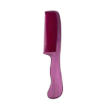 IWOU PROFESSIONAL Расческа с ручкой фуксия-серебро 22см/SHUMEIJIA - 1