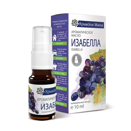 КРЫМСКИЕ МАСЛА Масло ароматическое, изабелла, спрей / Крымские масла 10 мл - 2