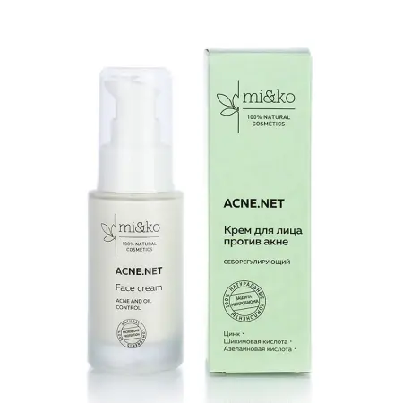 MI&KO Крем себорегулирующий для лица против акне / Acne net 30 мл - 2