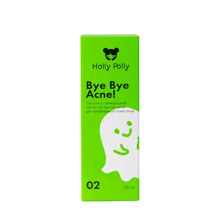HOLLY POLLY Лосьон с салициловой кислотой против акне для проблемной кожи лица / Bye Bye Acne! 100 мл - 3