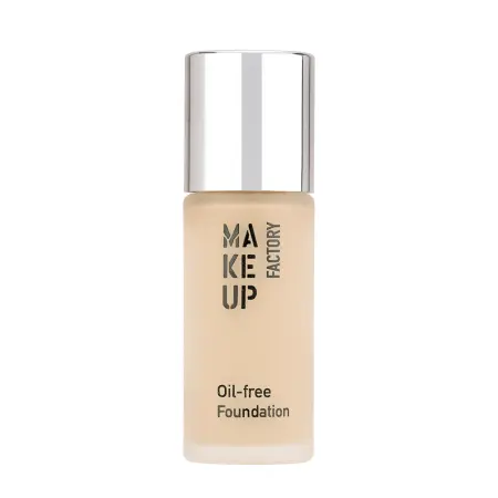 MAKE UP FACTORY Крем тональный матовый для нормальной и жирной кожи, 02 атласная кожа / Oil-free Foundation 20 мл - 1