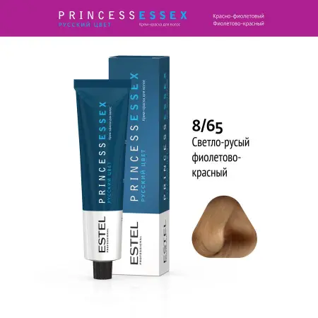 ESTEL PROFESSIONAL 8/65 краска для волос, светло-русый фиолетово-красный / ESSEX Princess 60 мл - 2
