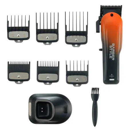DEWAL PROFESSIONAL Машинка для стрижки DEWAL PRO BARBER STYLE, аккумуляторно-сетевая, 7000 об\мин, нож 45 мм, 0,8-1,6 мм, 6 насадок - 9