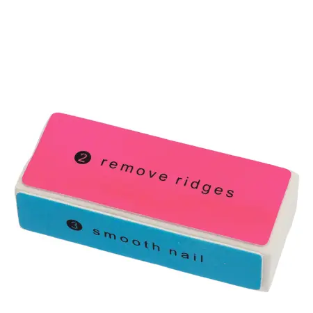 DEWAL BEAUTY Брусок полировочный 4 в 1, розовый-голубой, абразивность 180/240/400/3000 гр - 1