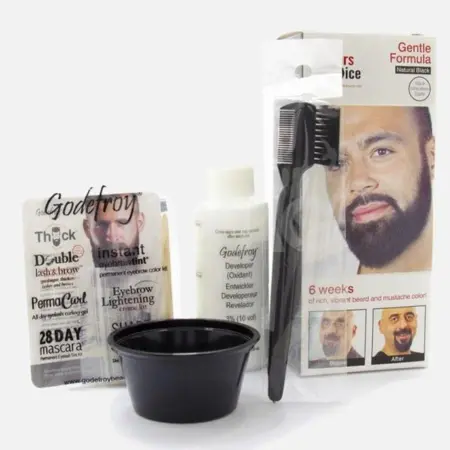 GODEFROY Набор Камуфляж бороды, натурально-черный / Barbers Choice Natural Black 145 г - 2