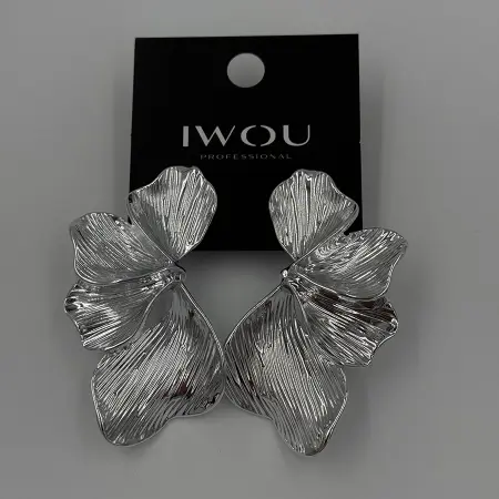 IWOU PROFESSIONAL Серьги Зеркальные лепестки 1 шт - 2