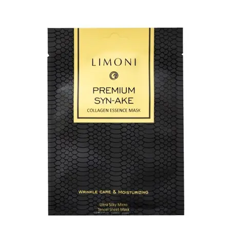 LIMONI Маска для лица с пептидом змеиного яда и коллагеном / Premium Syn-Ake Сollagen Essence Mask 25 гр - 1