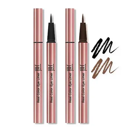 YU.R Подводка для глаз, черный / Real Color Eye Liner Midnight Magic 0,5 мл - 2