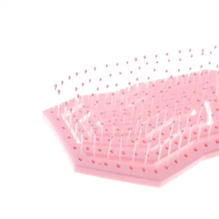 DEWAL BEAUTY Щетка продувная Eco-Friendly айсбег с нейлоновым штифтом, розовая - 3