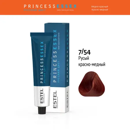 ESTEL PROFESSIONAL 7/54 краска для волос, русый красно-медный / ESSEX Princess 60 мл - 2