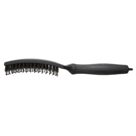 OLIVIA GARDEN Щетка щетина+нейлон Fingerbrush Care Iconic Boar&Nylon Full Black M - 2