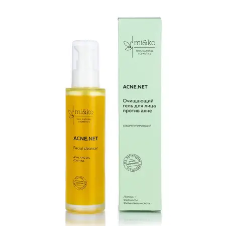 MI&KO Гель очищающий себорегулирующий для лица против акне / Acne net 100 мл - 2