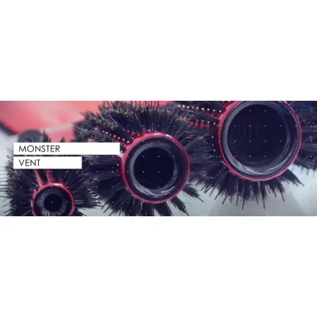 DEWAL PROFESSIONAL Термобрашинг Monster Vent, керамическое покрытие, нейлоновая + натуральная щетина, мягкая ручка, с хвостиком d38/74 мм - 3