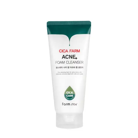 FARMSTAY Пенка успокаивающая для лица с центеллой / Cica Farm Acne Foam Cleanser 180 мл - 1