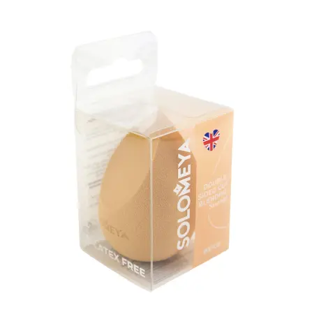SOLOMEYA Спонж для макияжа с двойным срезом, бежевый / Solomeya Double-Sided Cut blending sponge Beige 1 шт - 2