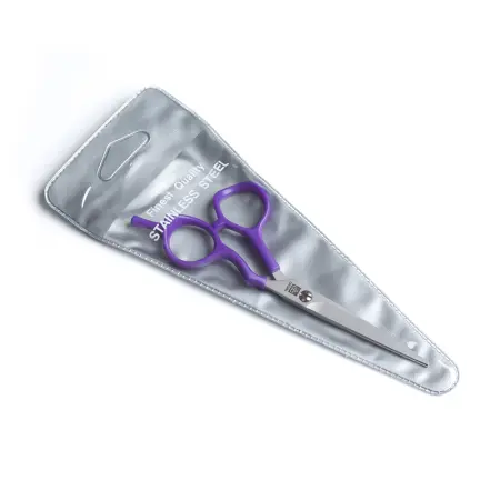 DEWAL PROFESSIONAL Ножницы парикмахерские прямые с микронасечками 5.5 , цвет фиолетовый - 4