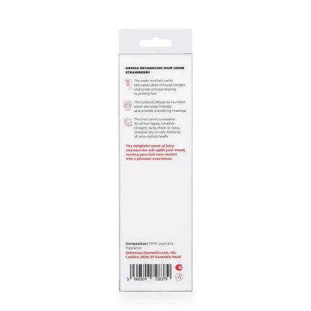 SOLOMEYA Арома-расческа, гребень для волос с ароматом клубники / Aroma Detangling Hair Comb Strawberry - 5