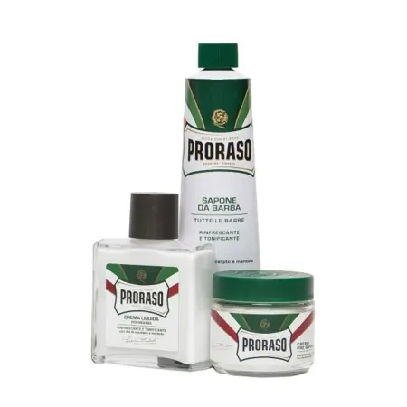 PRORASO Набор для бритья (крем 100 мл, крем 150 мл, бальзам 100 мл) GINO - 3