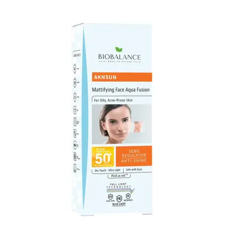 BIOBALANCE Крем солнцезащитный для лица / AKNSUN MATTIFIYING FACE AQUA FUSION 50 мл - 2