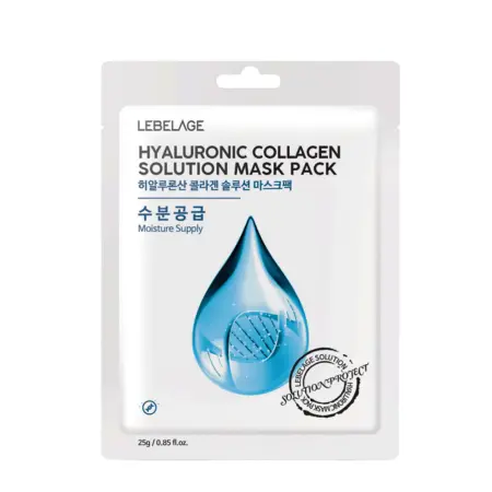 LEBELAGE Маска тканевая для лица Гиалуроновая кислота и коллаген / Lebelage Hyaluronic Collagen Sol 25 гр - 1