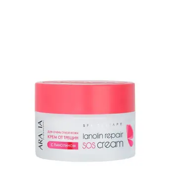 Крем от трещин с ланолином / Aravia Laboratories Lanolin repair SOS cream 150 мл