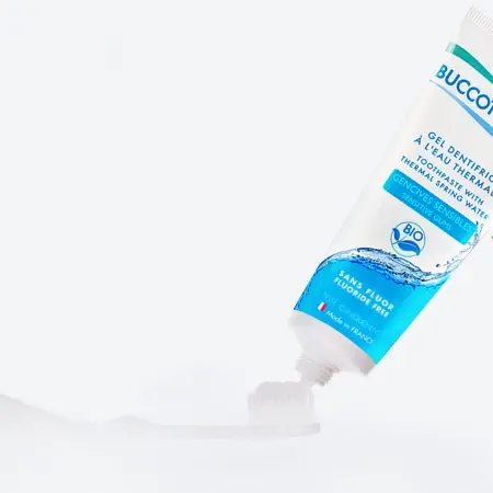 BUCCOTHERM Гель-паста зубная для чувствительных десен без фтора и термальной водой / BUCCOTHERM 75 мл - 2