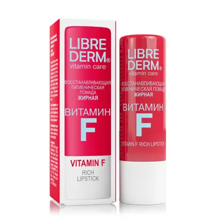 LIBREDERM Помада гигиеническая восстанавливающая жирная / VITAMIN F 4 г - 2