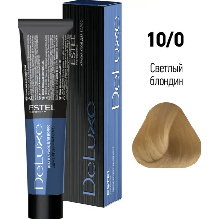 ESTEL PROFESSIONAL 10/0 краска для волос, светлый блондин / DE LUXE 60 мл - 2