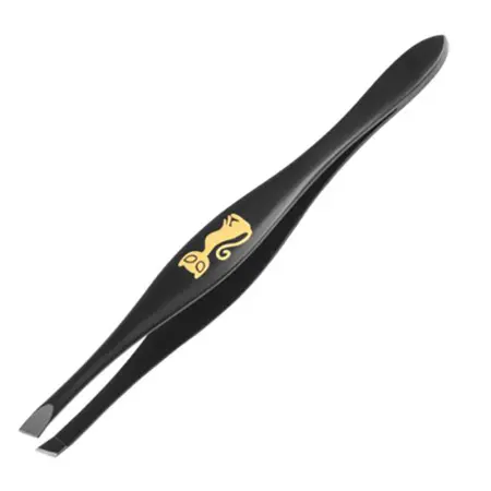 IRISK PROFESSIONAL Пинцет для бровей черный cкошенный Cat - 1