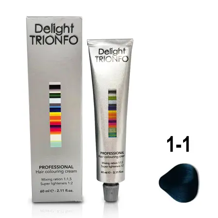 CONSTANT DELIGHT 1-1 крем-краска стойкая для волос, иссиня-черный / Delight TRIONFO 60 мл - 2