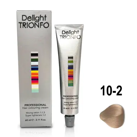 CONSTANT DELIGHT 10-2 крем-краска стойкая для волос, светлый блондин пепельный / Delight TRIONFO 60 мл - 2