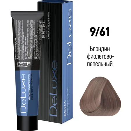 ESTEL PROFESSIONAL 9/61 краска для волос, блондин фиолетово-пепельный / DELUXE 60 мл - 2