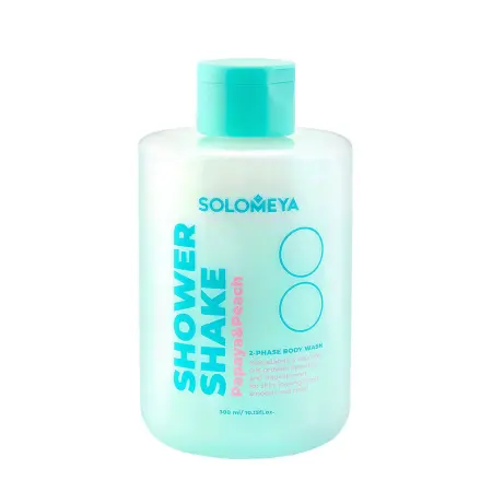 SOLOMEYA Гель-шейк для душа Папайя и Персик / Shower shake Papaya&Peach 300 мл - 2