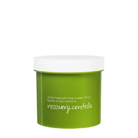 PREMIUM Тонер-пэды для лица и шеи баланс и эластичность / recovery.centella 60 шт - 1