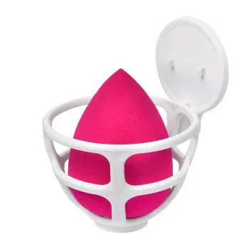 Спонж для макияжа в наборе с корзинкой / Blender Makeup Sponge Red