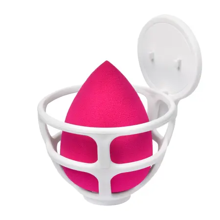 LIMONI Спонж для макияжа в наборе с корзинкой / Blender Makeup Sponge Red - 1