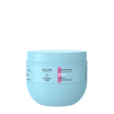 OLLIN PROFESSIONAL Маска для окрашенных волос с экстрактом ягод асаи / Ultimate Care 500 мл - 1