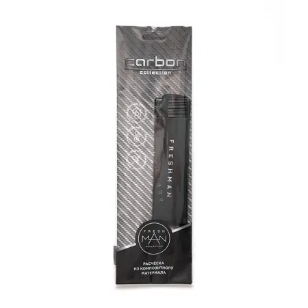 FRESHMAN Расческа-гребень компактная для моделирования и стрижки, размер М / Collection Carbon - 7