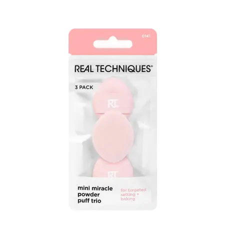 REAL TECHNIQUES Набор мини-пуховок для пудры, 3 шт / Real Techniques Mini Miracle Powder Puff Trio - 1