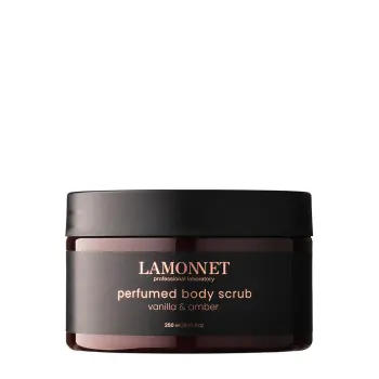 Скраб парфюмированный для тела, ваниль и амбра / LAMONNET 250 мл