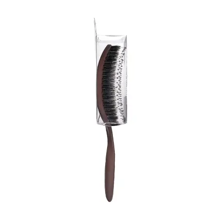 SOLOMEYA Расческа массажная для волос с натуральной щетиной, коричневая / Hair Brush with natural boar bristle Brown - 6