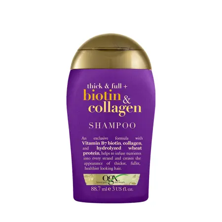 OGX Шампунь для тонких волос с биотином и коллагеном тревел / Travel Thick And Full Biotin And Collagen Shampoo 88,7 мл - 1