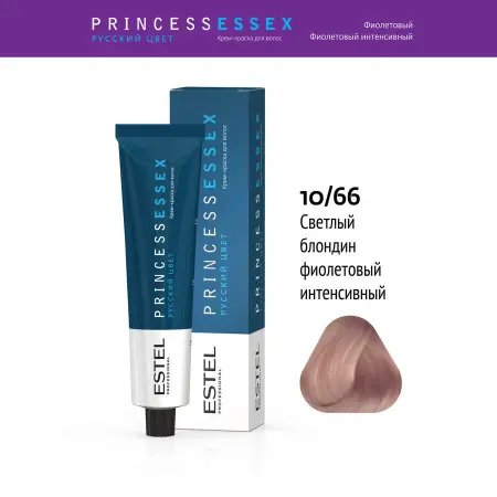 ESTEL PROFESSIONAL 10/66 краска для волос, светлый блондин фиолетовый интенсивный / ESSEX Princess 60 мл - 2